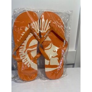 Shock‎ Top Beer Orange Sandals Beach Shoes Flip Flops Large New